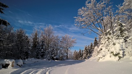 Winter country on the hills. Slovakia