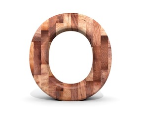 3D decorative wooden Alphabet, capital letter O
