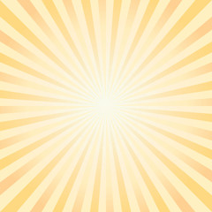 Abstract background. Light Yellow rays background. Vector 