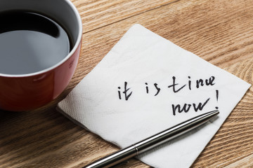 Romantic message written on napkin