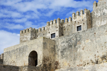 Fototapeta na wymiar The Castle of Guzman El Bueno in Tarifa, Spain originally built as an alcazar (Moorish fortress)