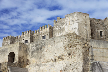 Fototapeta na wymiar The Castle of Guzman El Bueno in Tarifa, Spain originally built as an alcazar (Moorish fortress)