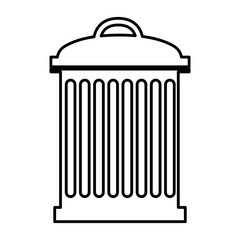 Trash icon. Recycle ecology eco and save theme. Isolated design. Vector illustration