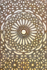 Detail of the decorations of Hassan II mosque in Casablanca, Morocco