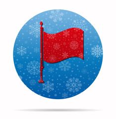 flag christmas icon in circle