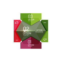 Paper business option button infographic templates