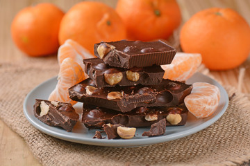 chocolate with hazelnuts