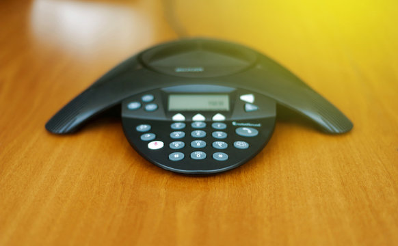 Conference business phone sunny room