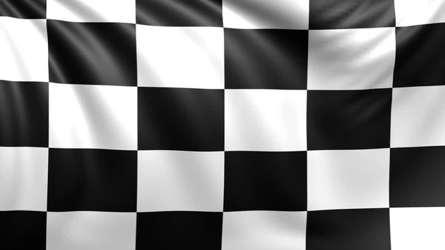 Checkered race flag. Seamless looped video background, footage