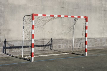 Obraz premium gate on a sports field 