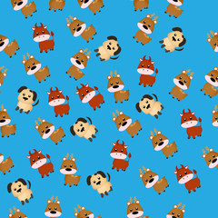 Obraz premium illustration of a Cute bull