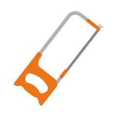hacksaw icon over white background. repairs tools design. vector illustration