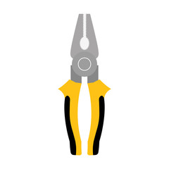 pliers over white background. repairs tools design. vector illustration