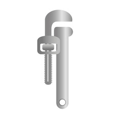 pipe wrench icon over white background. repairs tools design. vector illustration
