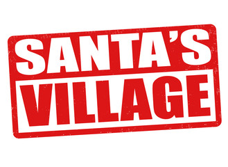 Santa's Village sign or stamp