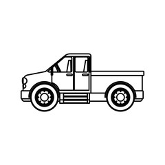 Fototapeta premium Truck vehicle icon. Machine tool instrument farm and agriculture theme. Isolated design. Vector illustration