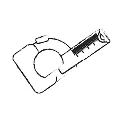 measuring tape tool icon image vector illustration design 