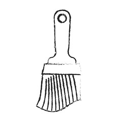 paint brush tool sketch style icon image vector illustration design 