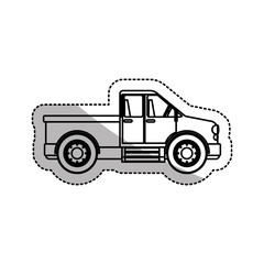 Truck vehicle icon. Machine tool instrument farm and agriculture theme. Isolated design. Vector illustration