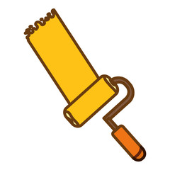 paint roller tool icon image vector illustration design 