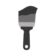 silhouette Paint brush icon over white background. repair tools concept. vector illustration