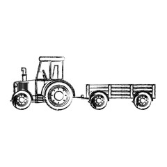 Tractor vehicle icon. Machine tool instrument farm and agriculture theme. Isolated design. Vector illustration