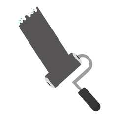 paint roller icon over white background. repair tools design. vector illustration