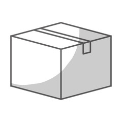 carton box icon over white background. vector illustration