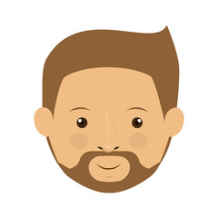 Man with beard icon. Male avatar person people and human theme. Isolated design. Vector illustration