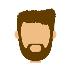 Man with beard icon. Male avatar person people and human theme. Isolated design. Vector illustration