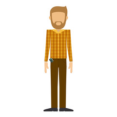 Hipster man icon. Male avatar person people and human theme. Isolated design. Vector illustration