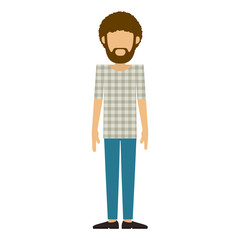 Hipster man icon. Male avatar person people and human theme. Isolated design. Vector illustration