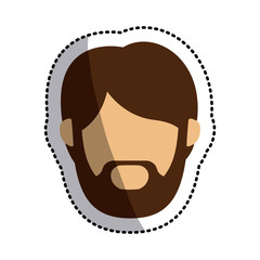 Man with beard icon. Male avatar person people and human theme. Isolated design. Vector illustration