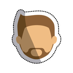 Man with beard icon. Male avatar person people and human theme. Isolated design. Vector illustration