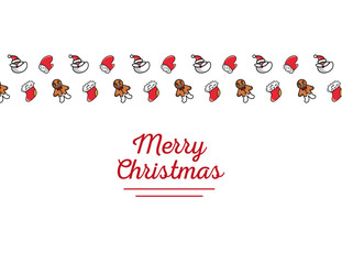 Merry Christmas Postcard White