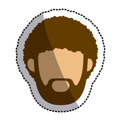 Man with beard icon. Male avatar person people and human theme. Isolated design. Vector illustration