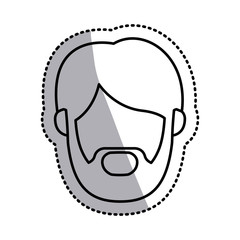 Man with beard icon. Male avatar person people and human theme. Isolated design. Vector illustration