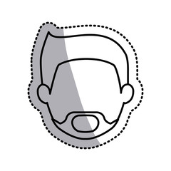 Man with beard icon. Male avatar person people and human theme. Isolated design. Vector illustration