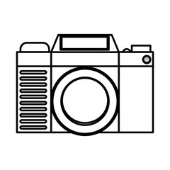 Camera icon. Device gadget technology and photography theme. Isolated design. Vector illustration