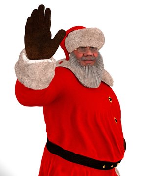 Santa Claus 3D Illustration Isolated On White