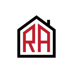 simple initial logo pentagon house