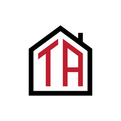 simple initial logo pentagon house