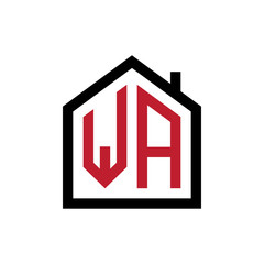 simple initial logo pentagon house