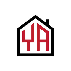 simple initial logo pentagon house