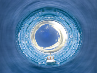 Open sea with sunny weather