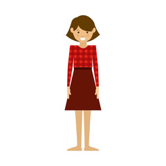 Girl cartoon icon. Female avatar person people and human theme. Isolated design. Vector illustration