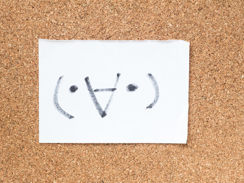 The series of Japanese emoticons called Kaomoji, smiling