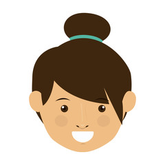 Girl cartoon icon. Female avatar person people and human theme. Isolated design. Vector illustration