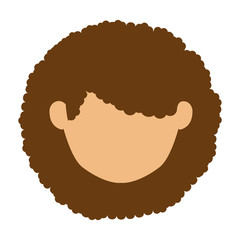 Girl head icon. Female avatar person people and human theme. Isolated design. Vector illustration