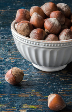 Hazelnuts in a Bowl